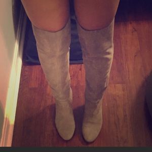 Camel color over the knee boots